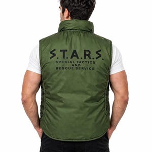 Chris Redfield STARS Vest Resident Evil Cosplay | RE1 Military Green Tactical Vest | Halloween Costume