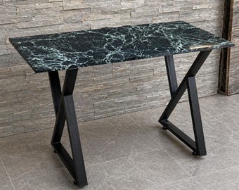 Black Marble Top Console Table, Contemporary Sofa Table Luxury Marble Console Table Contemporary Marble Sofa Table