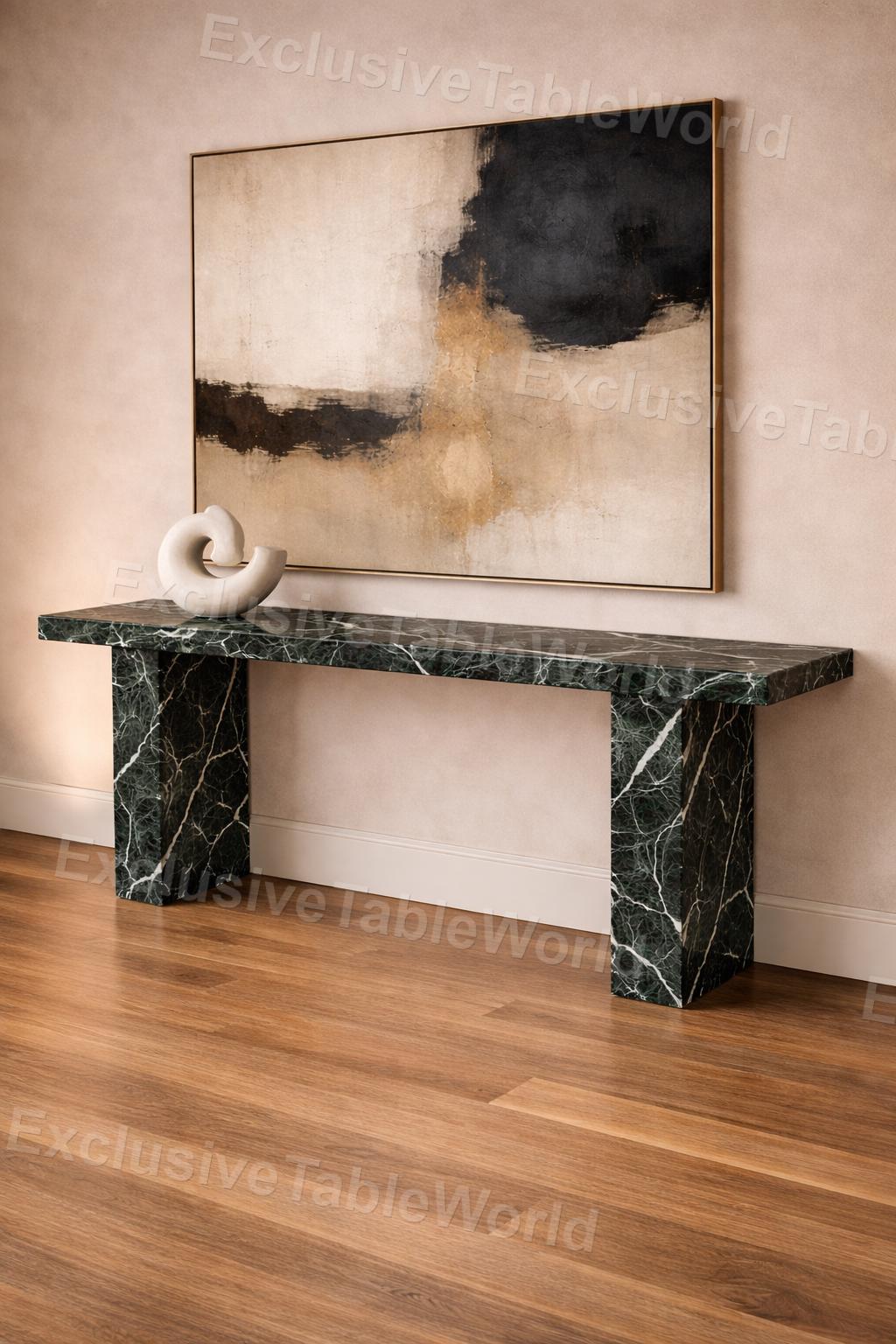Luxury Green Marble Console Table Handcrafted Italian Marble Hallway — free download