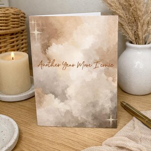 Minimalist Birthday Card Printable A4 A5 Cloud Background Neutral Vibe