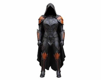Ember Knight Leather Armor Cloak Medieval Viking Cosplay Costume LARP & Fantasy Gear