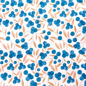 TR109 Blueberries Leaves CLAY TRANSFER PAPERS, Jewelry Making Supply