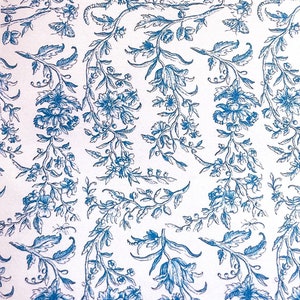 BLUE MEDITERRANEAN CHINAWARE Transfer Papers // Jewelry Making Supply, Water Soluble Paper, Clay Stamps,  Clay Transfers
