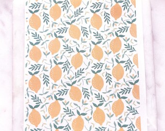 TR06 Lemons CLAY TRANSFER PAPERS, Jewelry Making Supply