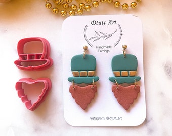 2 PC LEPRECHAUN // Pla Filament, Spring Clay Cutters, Green Dangle Earrings, St Pattys Day Cutter