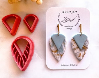 THE OLIVIA // 3 Piece Polymer Clay Cutter, PLA Filament, Sharp Clay Cutters, 0.4mm Cutting Edge