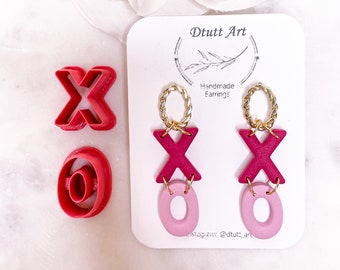 XO LOVE Clay CUTTERS // 2 Piece, Pla Filament, Valentine’s Day Clay Cutters, 0.4mm Cutting Edge