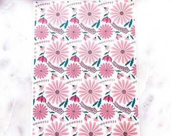 TR112 roze bloemen CLAY TRANSFER PAPIER, sieraden maken aanbod