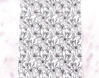 TM14 Water Lilies CLAY TRANSFER PAPERS, Jewelry Making Supply