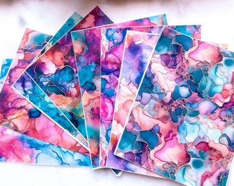 BRIGHt ALCOHOL INK Clay Transfer Paper, Jewelry Making Supply