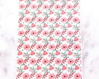 TR102 Zwart Roze Bloemen KLEI TRANSFER PAPIER, Sieraden Maken Levering