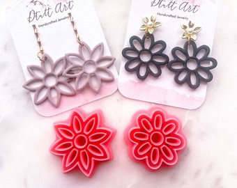 SKINNY SUNFLOWER DAISIES Cutters // Pla Filament, Spring Clay Cutters, Summer Floral Release