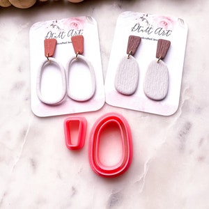 SKINNY DUO HOOP Cutter // Polymer Clay Cutter, Pla Filament, Sharp Clay Cutters, 0.3mm Cutting Edge
