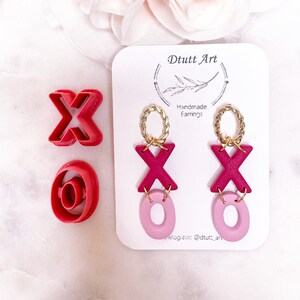 XO LOVE Clay CUTTERS // 2 peças, filamento Pla, cortadores de argila do Dia dos Namorados, borda cortante de 0,4 mm