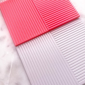 DOUBLE LINES TEXTURE Plate // Polymer Clay, Embossed Texture Plate, Pla Filament