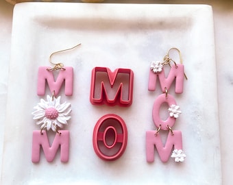 MOM CUTTERS // Pla Filament, Alphabet Letters Cutters, Mothers Day Clay Cutters, Motherhood Jewelry Supply, 0.3mm Cutting Edge