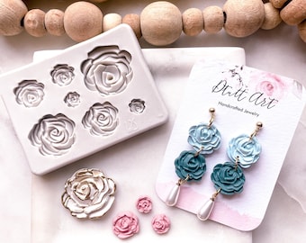 ROSES SILICONE MOLD for Clay Jewelry