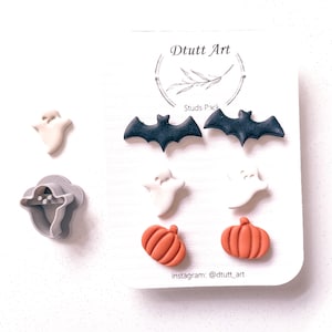 GHOST CLAY CUTTERS// Halloween Clay Cutters, pla Filament, Spooky Ghost Clay Cutter, Fall Clay Cutters, Mini Small Stud, 0.4mm Cutting Edge