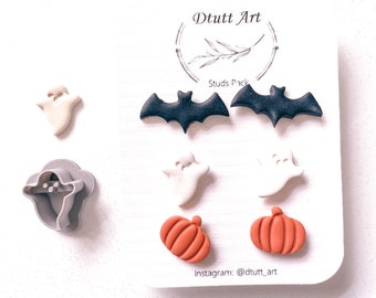 GHOST CLAY CUTTERS// Halloween Clay Cutters, pla Filament, Spooky Ghost Clay Cutter, Fall Clay Cutters, Mini Small Stud, 0.4mm Cutting Edge