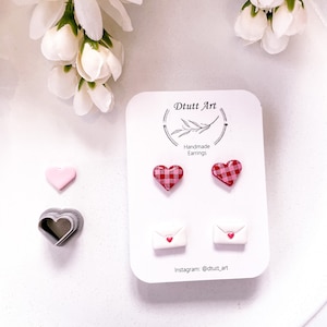 Heart Mini CLAY CUTTERS Valentines Set// PLA Filament, Heart Clay Cutters, Mini Small Stud Size, 0.4mm Cutting Edge