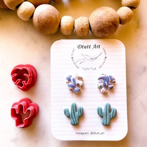 MONSTERA and CACTUS // Polymer Clay Cutter, PLA Filament, Sharp Clay Cutters, 0.4mm Cutting Edge