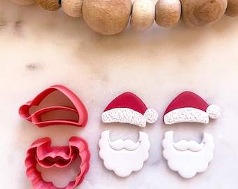 SANTA CLAUS Clay CUTTERS // Pla Filament, Winter Clay Cutters, 0.4mm Cutting Edge