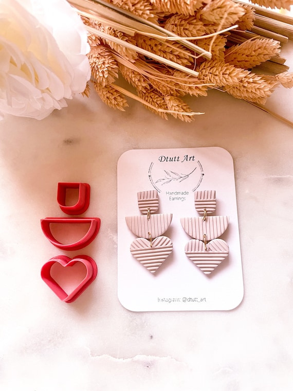 NAOMI CLAY CUTTERS 3 Piece Heart Valentines // Pla Filament, Valentines Day  Clay Cutters, 0.4mm Cutting Edge 