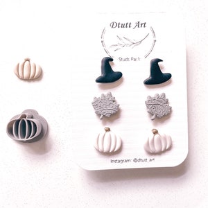 PUMPKIN CLAY CUTTERS// Halloween Clay Cutters, pla Filament, Pumpkin Clay Cutter, Fall Clay Cutters, Mini Small Stud, 0.4mm Cutting Edge