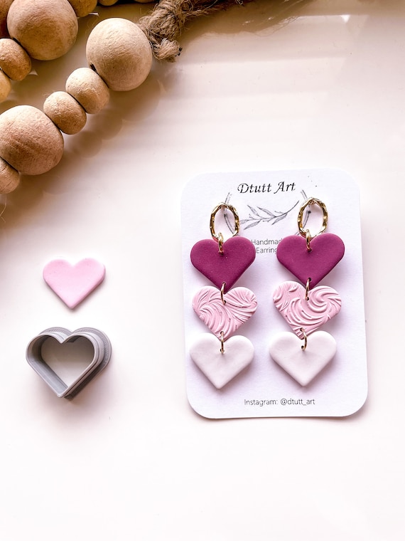 Valentine XO Clay Cutter Valentines Day Clay Cutters Valentine's Dangle 