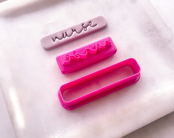 NURSE STAMP and CUTTER // Pla Filament, Clay Cutters, Nurse Week, 0.3mm Cutting Edge