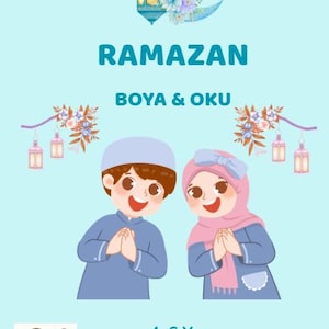 Ramazan Boya -  Oku –   | 4–6 Yaş  Mini Etkinlik Kitabı PDF Dijital      Ramadan Color & Read | Ages 4–6 Mini Activity Book  PDF