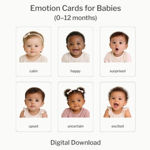 Baby Emotion Cards | Real Faces, Montessori Inspired (Digital Download)