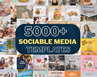 5000+ bewerkbare canvassjablonen | Socialmediabundel