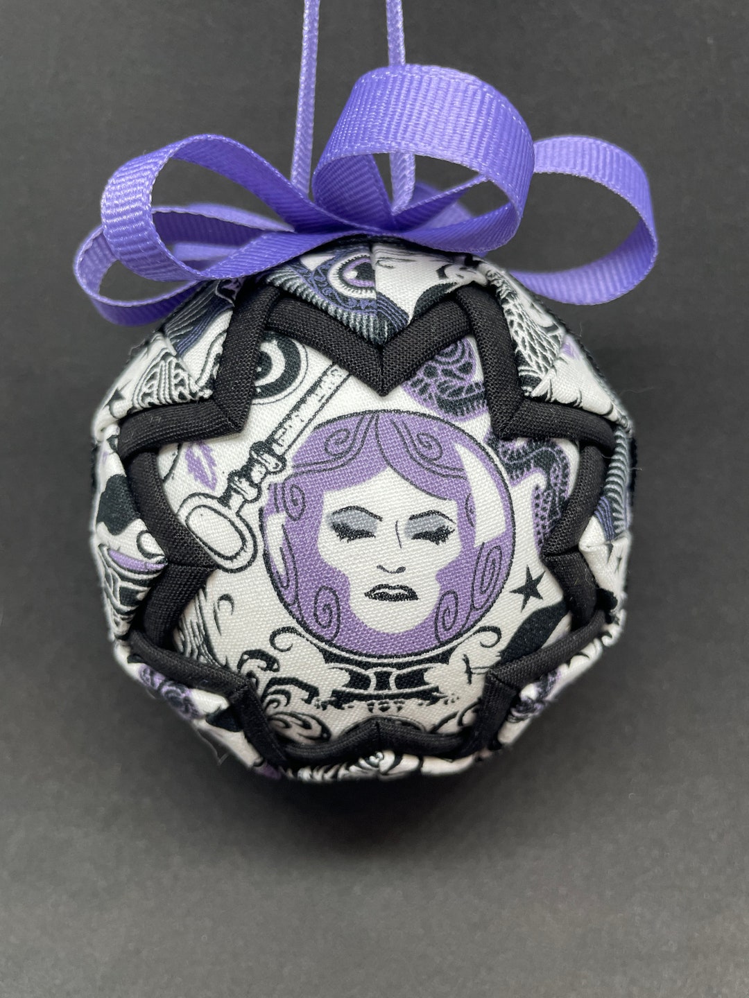 Quilted Fabric Ornament Disney Inspired Haunted Mansion Madame Leota Etsy