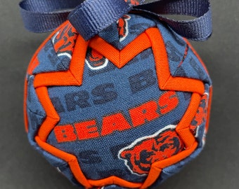 Quilted Fabric Ornament Chicago Bears Inspired NFL