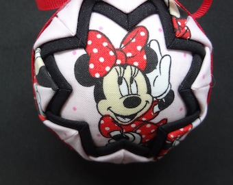 Quilted Fabric Ornament Disney Inspired Minnie 2 Sided
