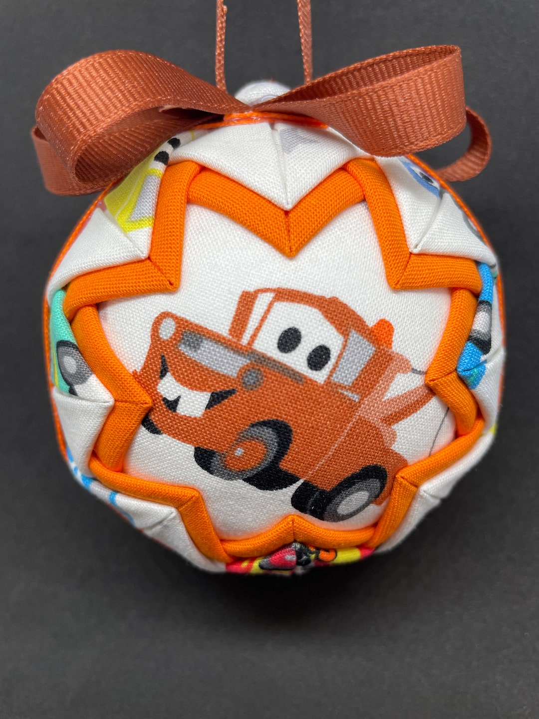 Quilted Fabric Ornament Cars Inspired Mater 2 Sided Etsy