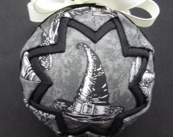 Quilted Fabric Ornament Vintage Witch Hat