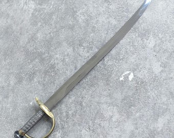 Cosplay Stainless Steel Caribbean Pirate Jack Sparrow's Cutlass Sword,Brass Hilt,Artistic Decorative Item.