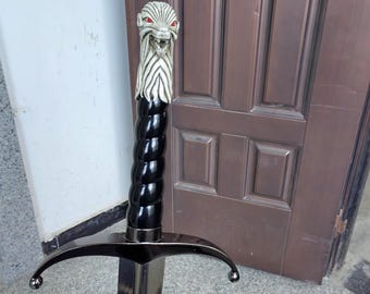 Jon Snow Longclaw Sword Replica: Stainless Steel Direwolf Prop (Display Use) Artistic decorative items.