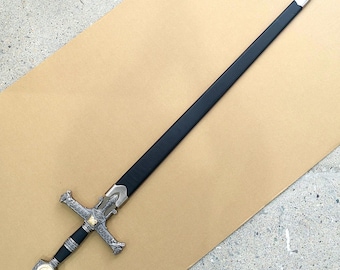 Medieval Knight Sword with Scabbard,KingSolomon Sword,Artistic craft props.