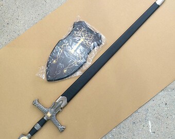 KingSolomon Sword,All-Metal Material,Classic Medieval Knight Arming Sword,Artistic craft props.