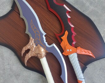 Anime Jinwoo's Sword Two Set Knight Killer and Kasaka's Venom Fang Sword,Artistic craft props.