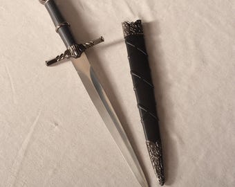 Wolf Steel Blade Silver Sword,Style MedievalDagger.Retro small sword,Metal stainless steel blade,for collection, Gift, cosplay.