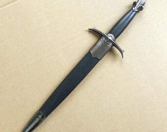 Handcrafted,A medieval-style short sword,  with silver pommel and floral hilt.Artistic decorative items.
