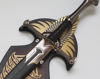 Narsil Scripture Version, Medieval Stainless Steel Blade Sword, Anduril Replica Sword, Used for Collection and Role Playing