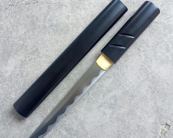 Japanese Small Samurai Short Sword,Hand Forged Reverse Blade,Artistic decorative items.