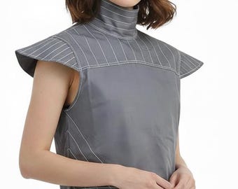 Fan-Inspired Sci-Fi Flak Vest | Dark Grey Armor Cosplay Vest | Conventions & Halloween Costume