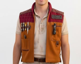Galactic Scoundrel Utility Vest | Smuggler Droid Mechanic Sci-Fi Cosplay Outfit