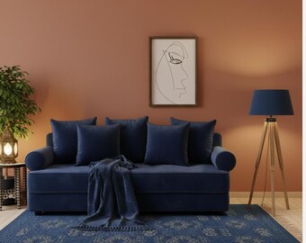 Kit Housses Sédari – 1 Housse Matelas 200x70x25 cm + 5 Housses Coussins 55x55 cm – Tissu Anti-Tache – 8 Couleurs – Sur Mesure